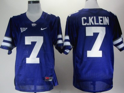 team authorized Men's None Collin Klein #7 Purple 2024 Football Jersey