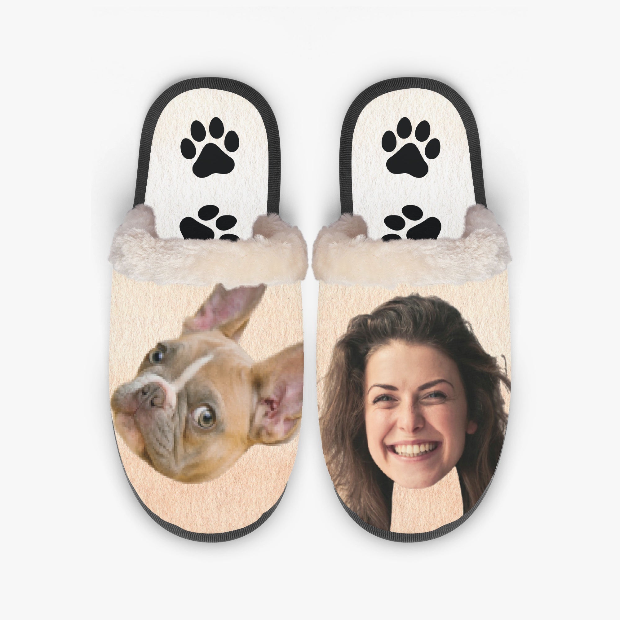 Personalized Cozy Winter Slippers Frenchie Themed Wear | Unique Design
