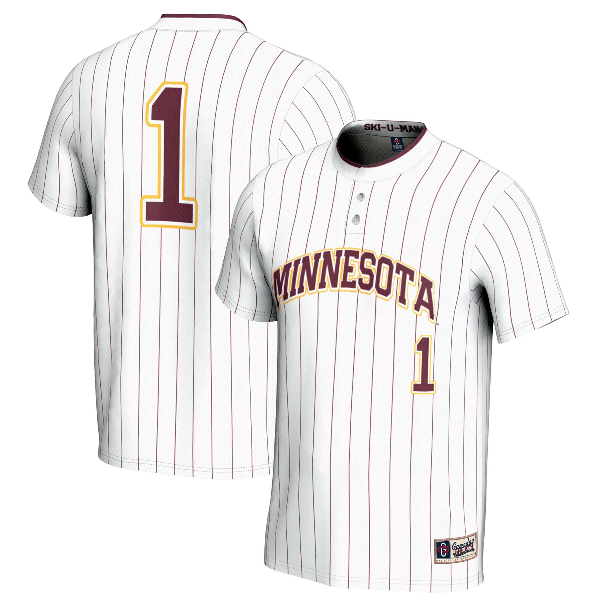 [NJP] Minnesota Golden Gophers GameDay Greats Unisex Lightweight Softball Jersey - White