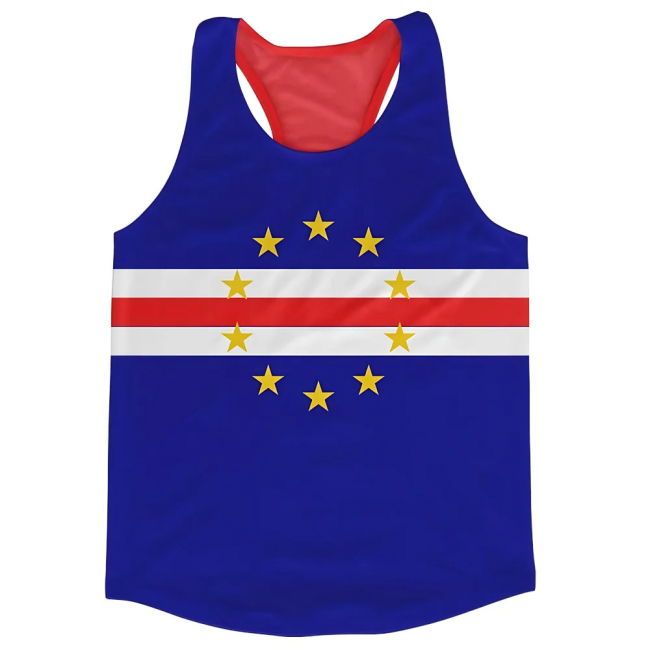 Aero-Dynamic Premium-Quality Cape Verde Flag Running Vest