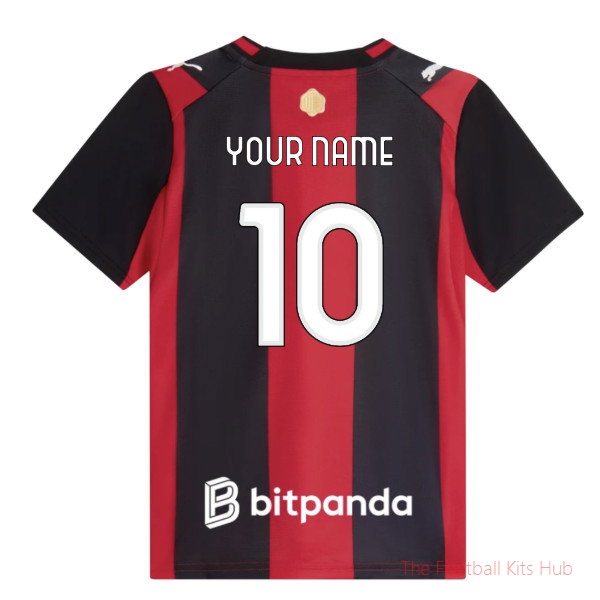 AC Milan Home Shirt 2026-2027 Custom Name Junior Soccer Jersey