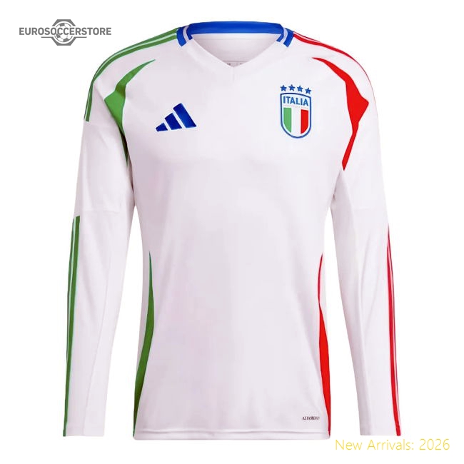 Italy Long Sleeve Away Kit 2024-2025 Supporter Edition Jersey