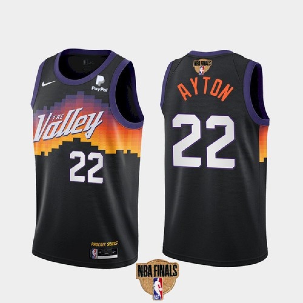 Performance Men's Phoenix Suns #22 Deandre Black Basketball Jersey