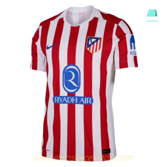 2025-2026 Atletico Madrid Home Authentic Shirt (J.Alvarez 19)