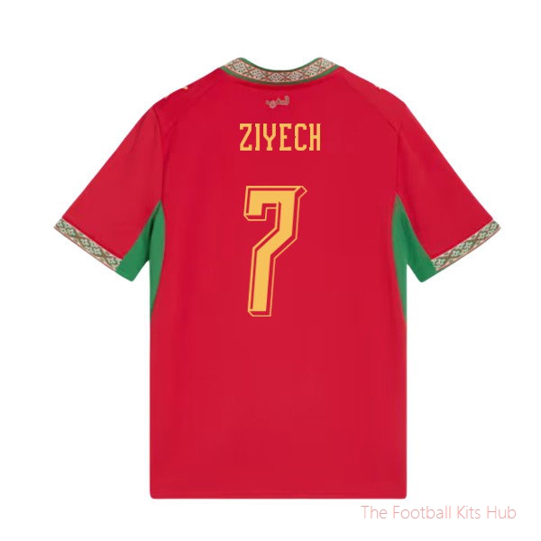 [SJH] 2026/27 Morocco Home Shirt (Kids) (Ziyech 7)