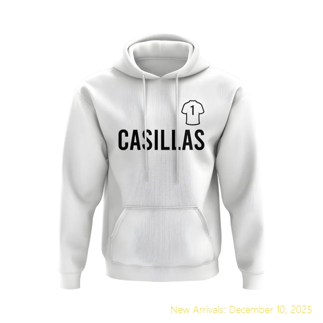 Premium RM Iker Casillas Real Madrid Number Hoody (White) - Great Deal