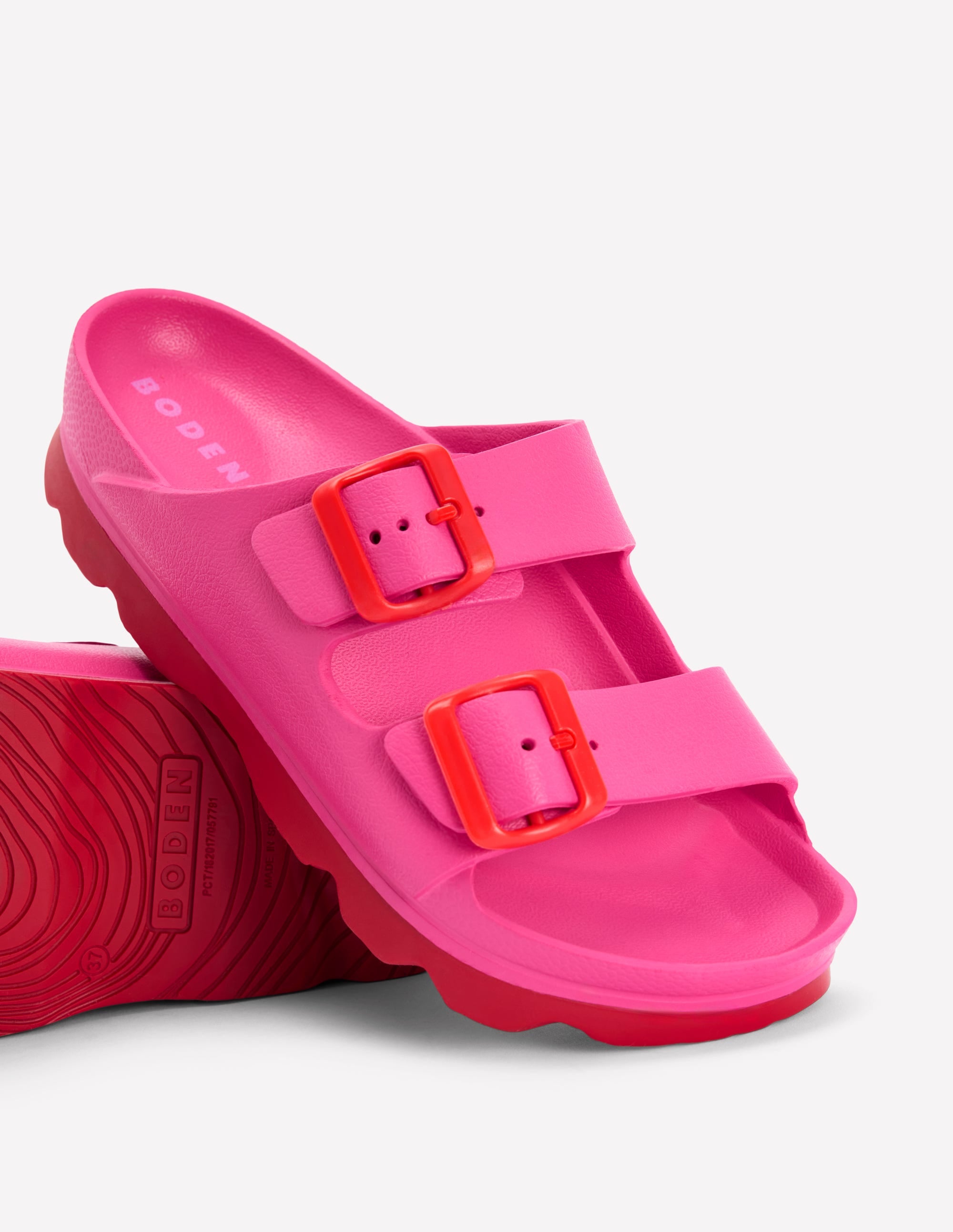 Lyla Double Buckle Sliders