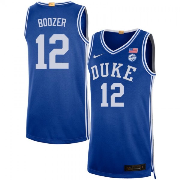 Men Duke Blue Devils #12 Cameron Boozer Royal Nike Stitch Jersey