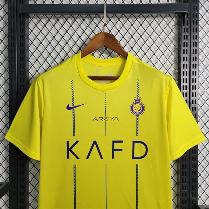 2324 Al Nassr FC Home Yellow Ronaldo Soccer Jersey Football Shirt -