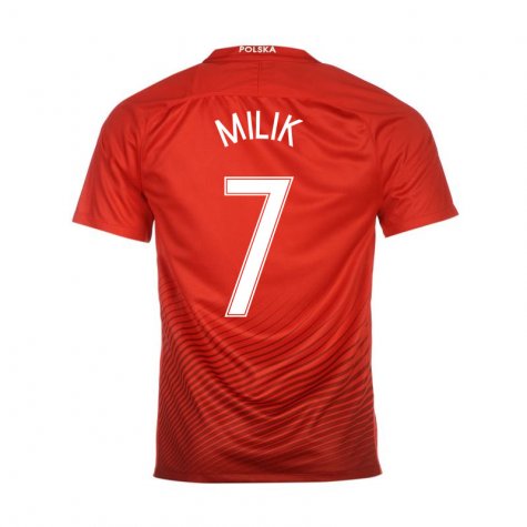 Lightweight Poland Away 2016 Milik 7 Soccer Jersey Shirt