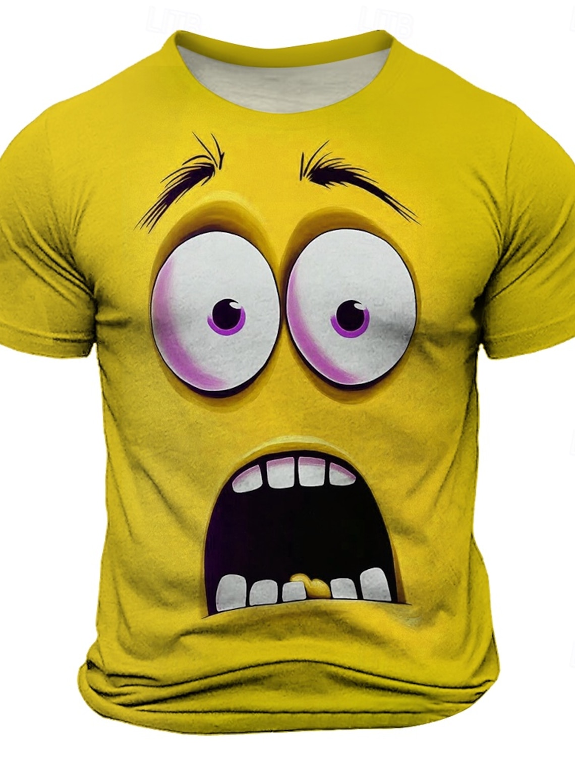 Men's 3D Human face T Shirt Short Sleeve T shirt 3D Print Crew Neck Shirt Exaggerated Designer Casual Daily Club Blue Black Red Summer Spring All Seasons Clothing Apparel S M L XL XXL XXXL