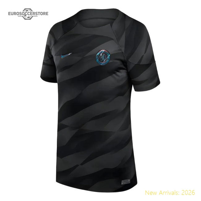 Official 2023-2024 Chelsea Home Goalkeeper Shirt (black) - Kids