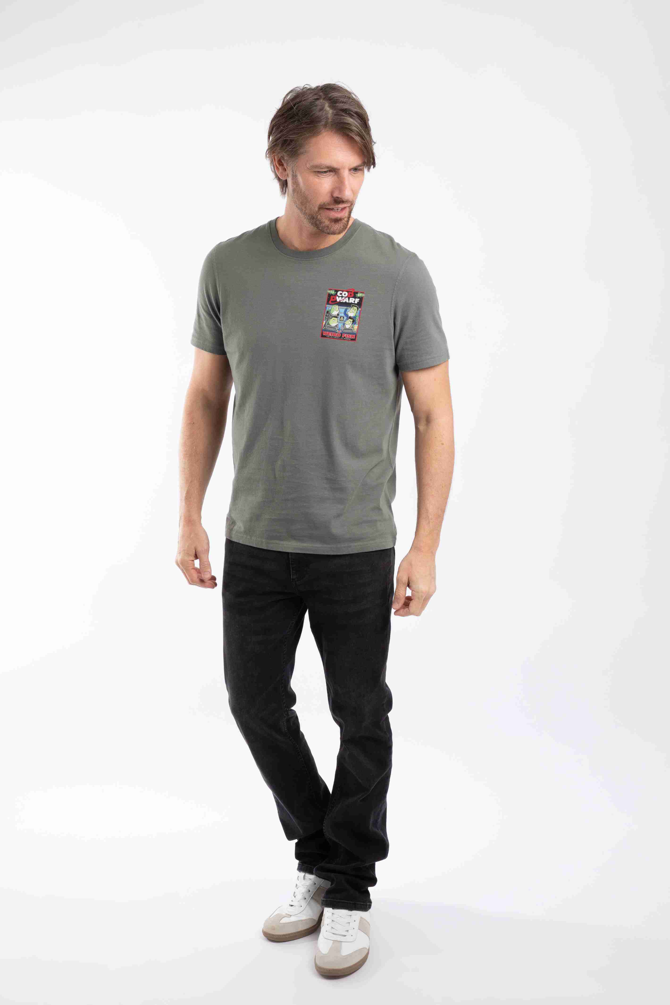 Cod Dwarf Back Print Artist T-Shirt Storm Grey