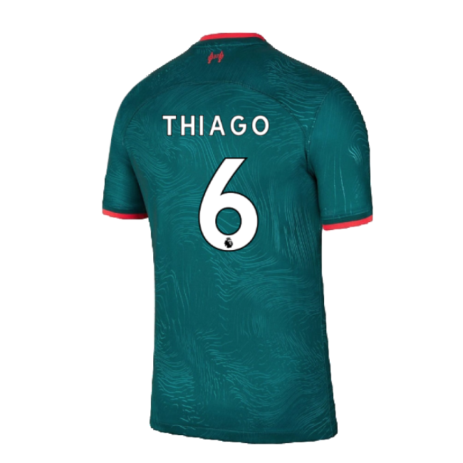 THIAGO 6 Match Worn Style Liverpool Top Level Third Player Jersey