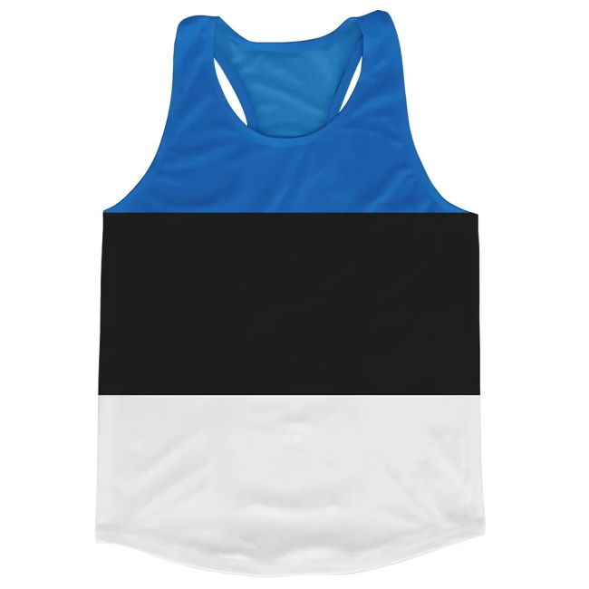 Authentic Estonia Flag Running Breathable Athletic Authentic
