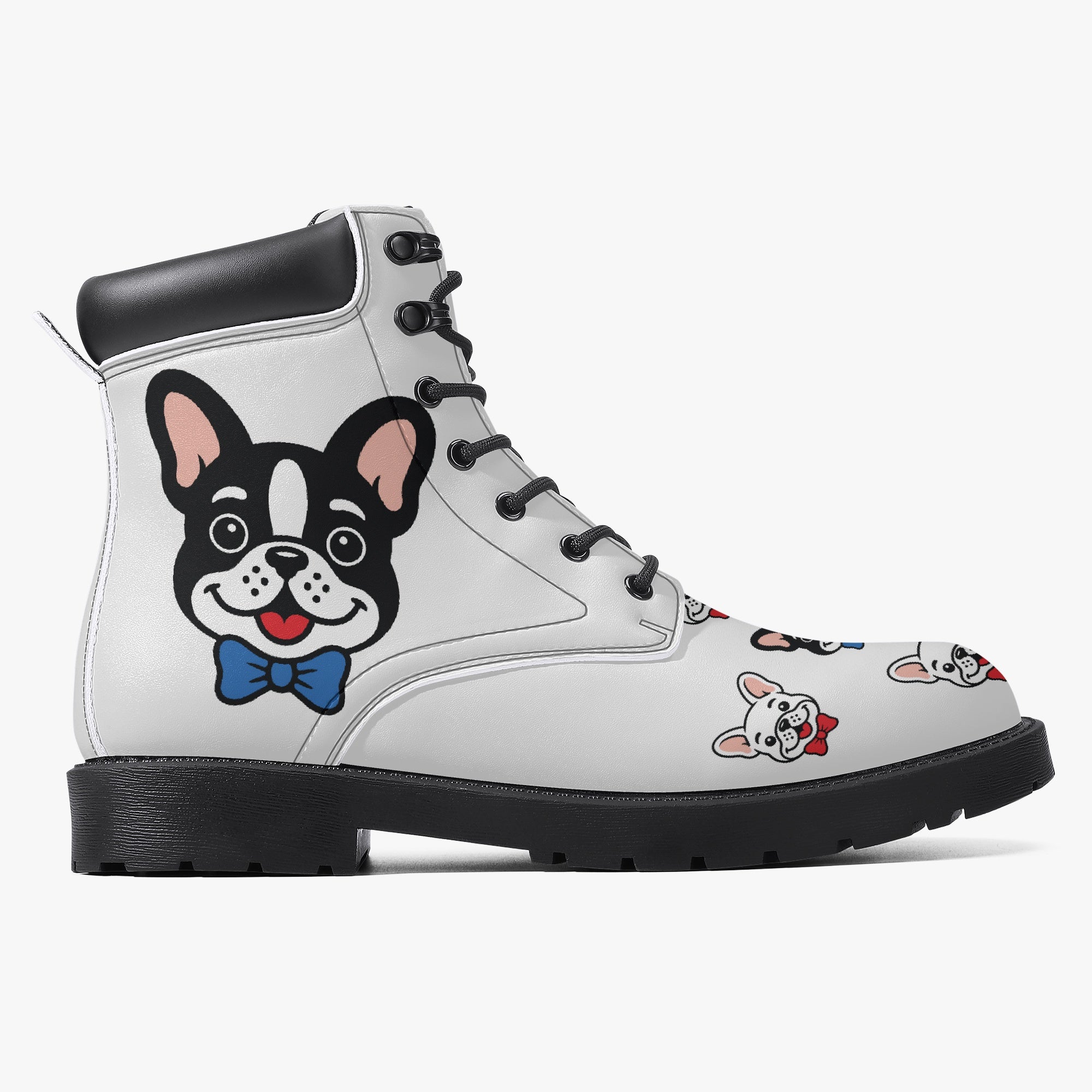 French Bulldog Lover Duncan Casual Leather Boot Frenchie Fan Item