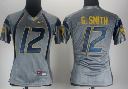 Men's None Geno Smith #12 college football Gray 2024 breathable Jersey