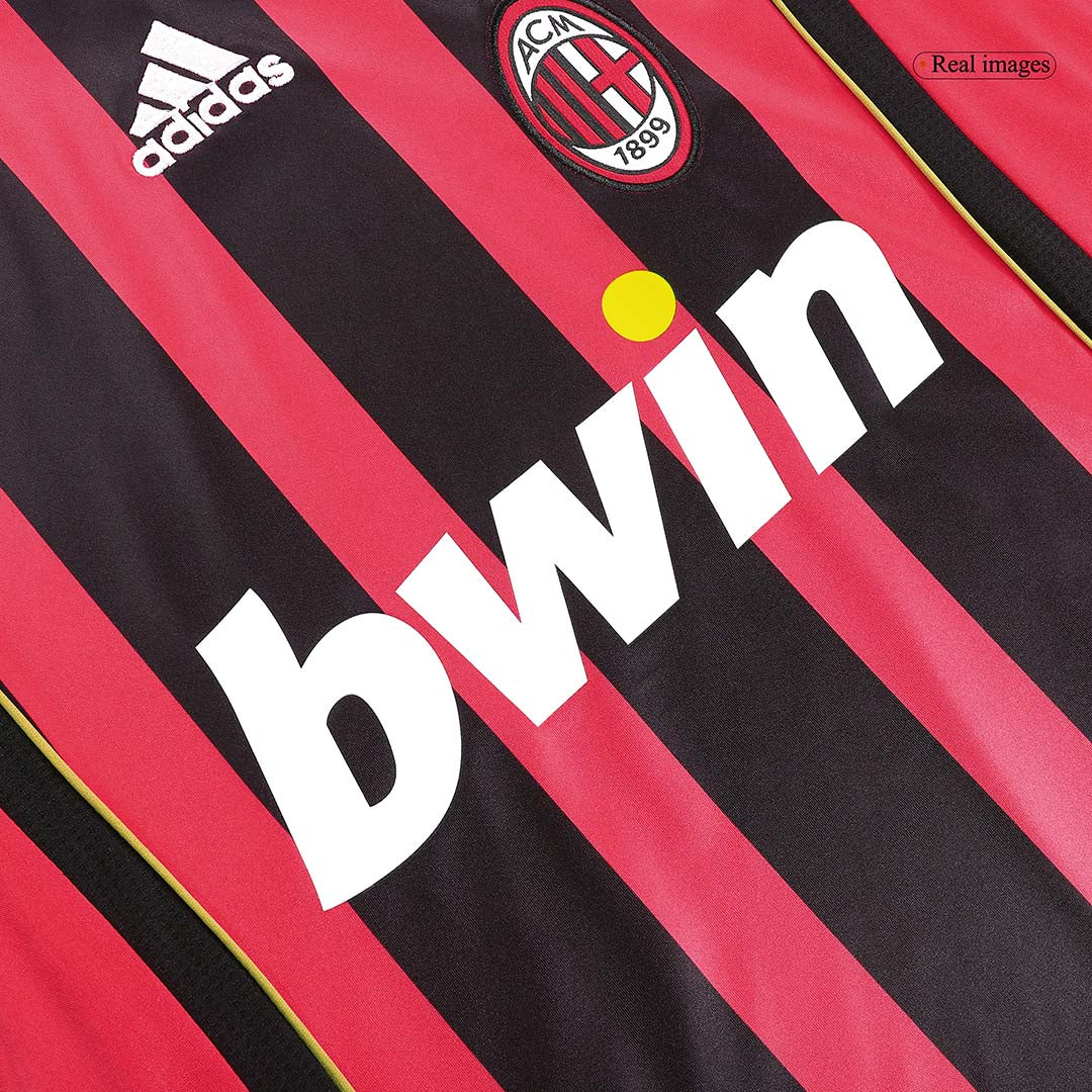 Retro KAKA' #22 2006/07 AC Milan Home Long Sleeve Soccer JerseyAuthent