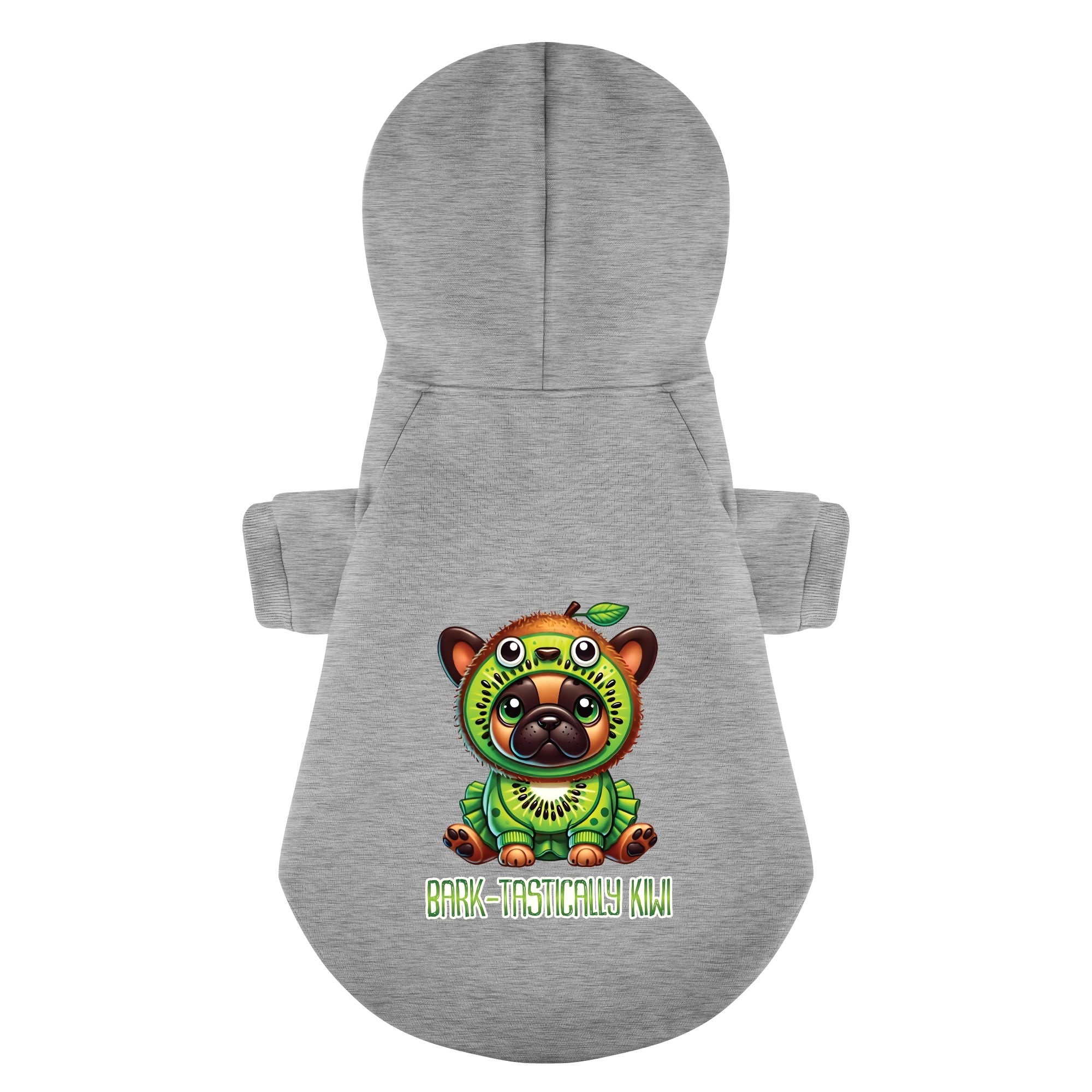 Bark-tastically Kiwi - Stylish Personalized French Bulldog Hoodies With Funny Quotes – Stylish, Cozy, And Premium 100% Cotton For Frenchie Fans