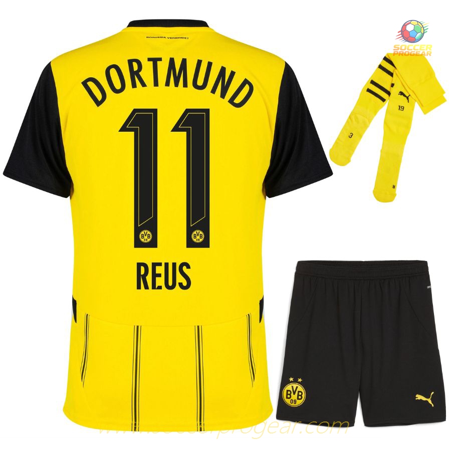 Team Jersey Football Soccer Uniform Children BVB Dortmund 2024/25 Collection Home Reus