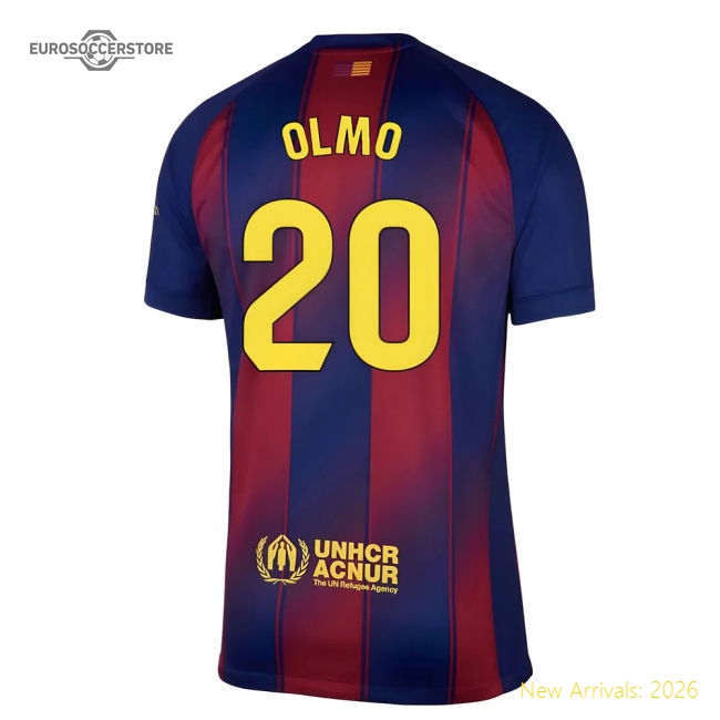 High-Quality Performance 2025-2026 Barcelona Home Shirt (Olmo 20)