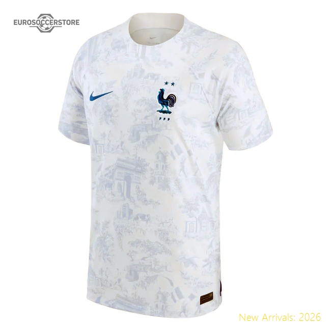 Authentic France 2022-2023 Official Away Shirt Slim Comfort