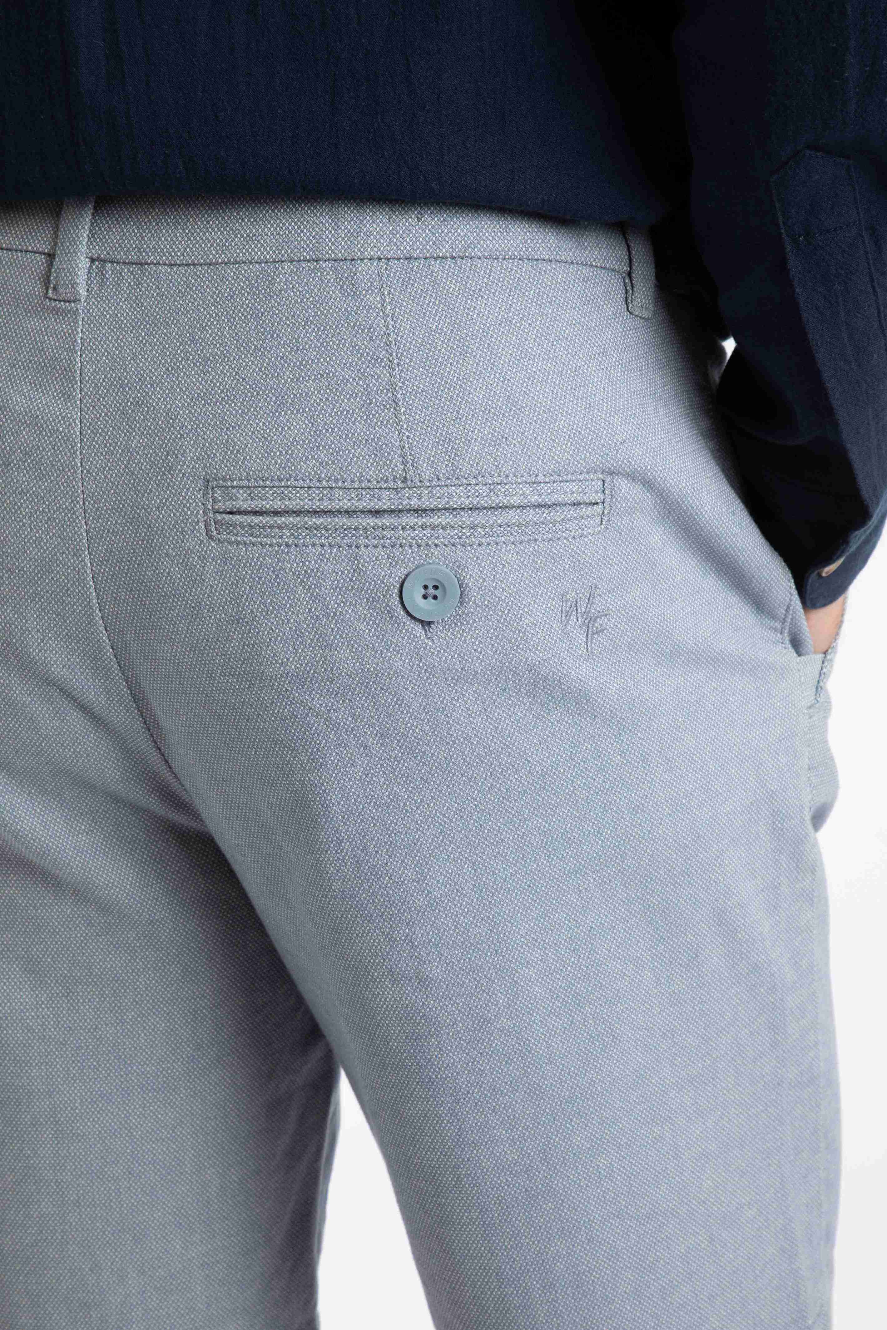 Charleston Textured Chino Shorts Denim Blue