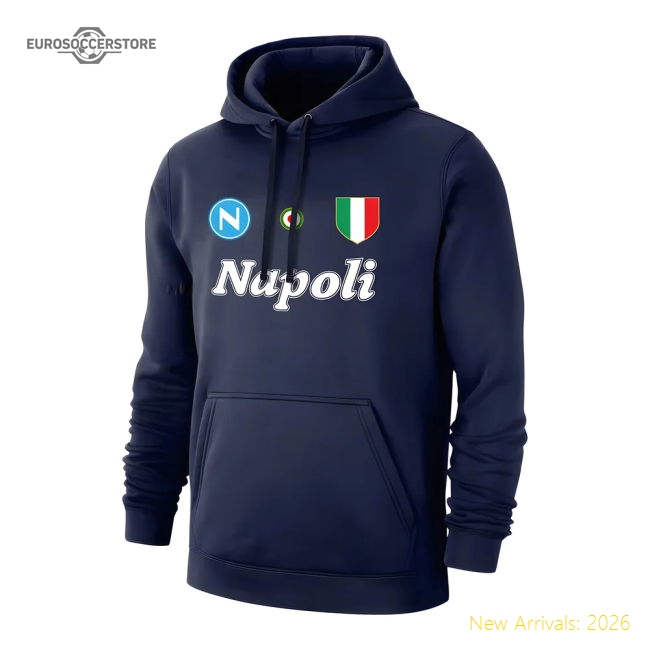 Napoli Fc vintage 8687 Footer With Hood - Dark Blue