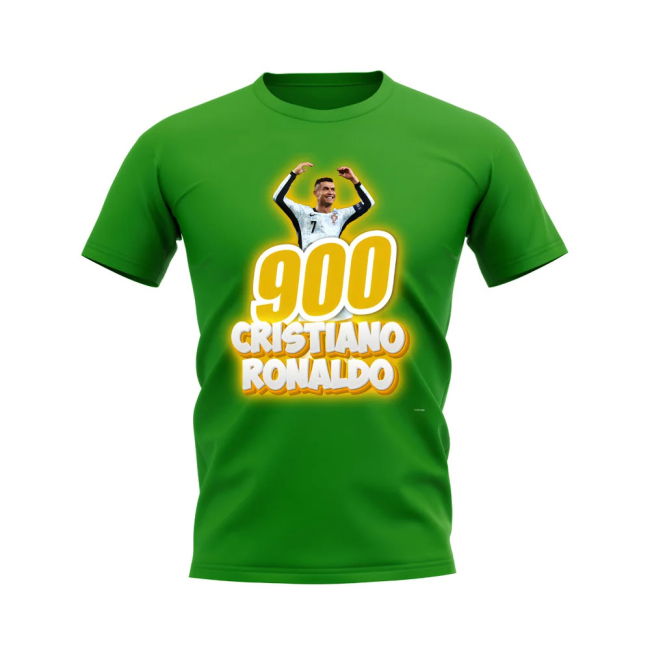 Cristiano Ronaldo 900 Career Goals T-Shirt (Green) Premium