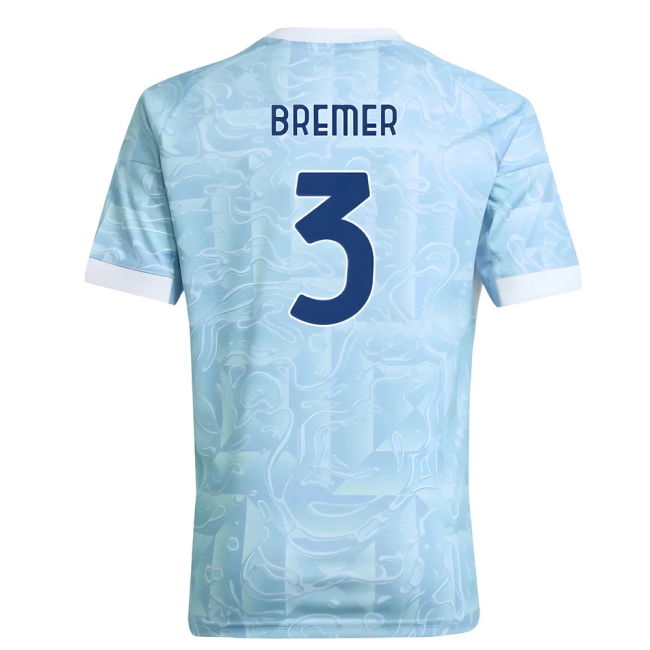 Superior Craftsmanship Juve Juventus Away Shirt Kids Bremer #3 Mod...