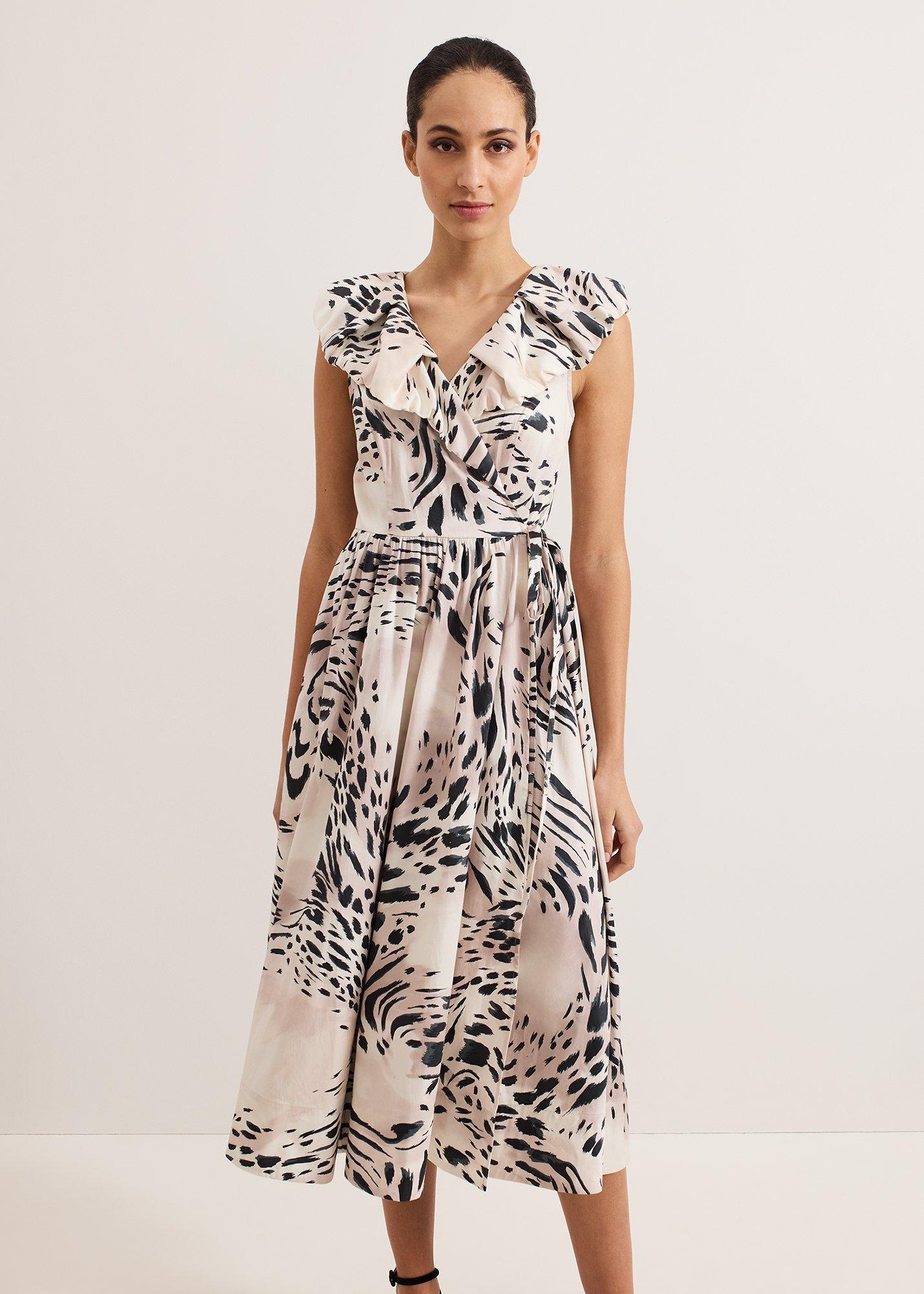Trix Leopard Wrap Dress