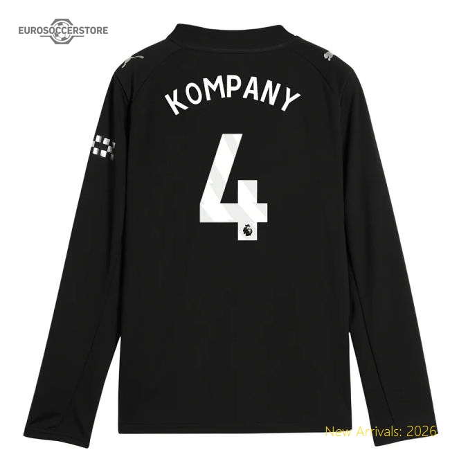 Authentic 2025-2026 Man City Long Sleeve Away Shirt (kids) (kompany