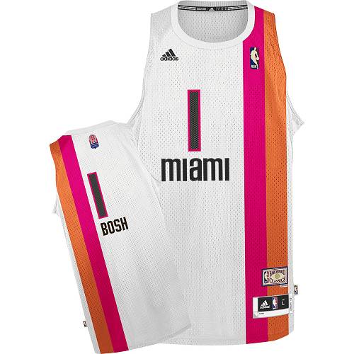 White Miami Heat #1 Celtics Jersey - Durable Fabric Basketball Jersey