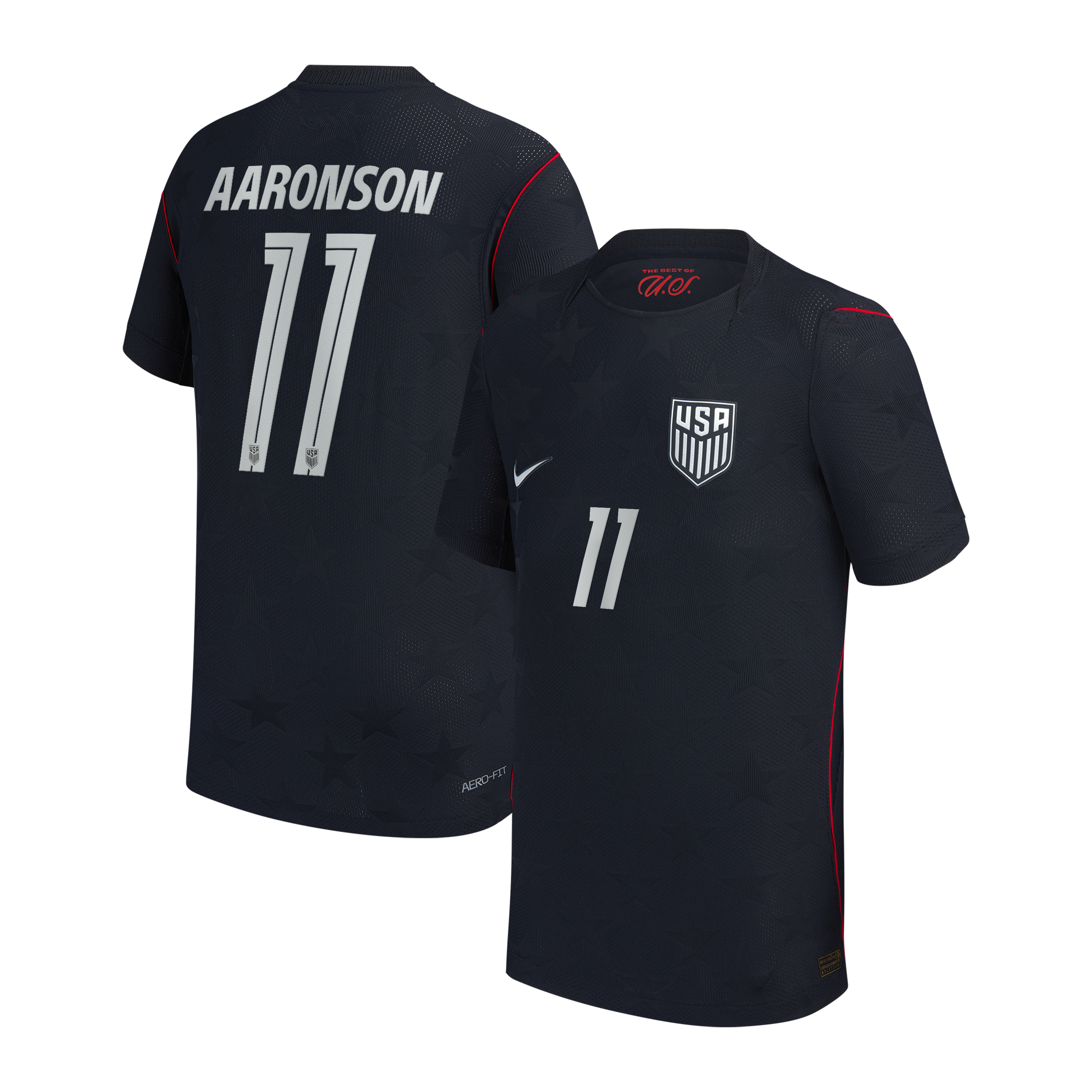 [SJH] Brenden Aaronson USMNT Youth 2026/27 Away Match Authentic Jersey - Blue
