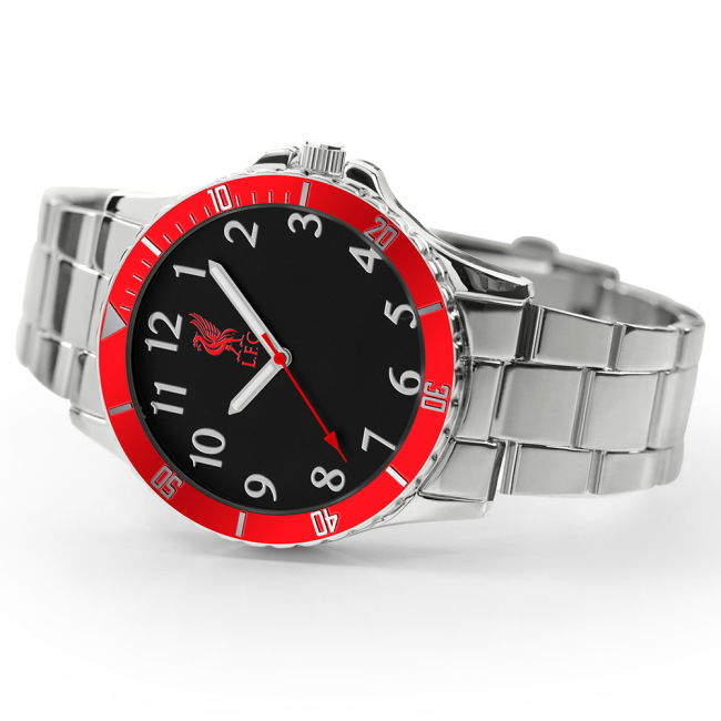 Liverpool Verified Liverpool FC Mens Red & Silver Bracelet Watch