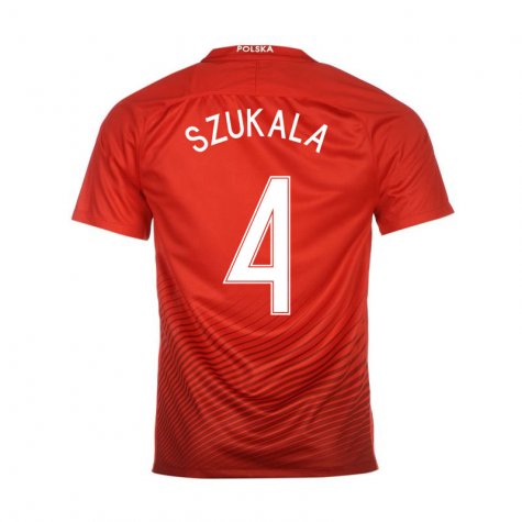 Quick Dry Poland Away 2016 Szukala 4 Soccer Jersey Shirt