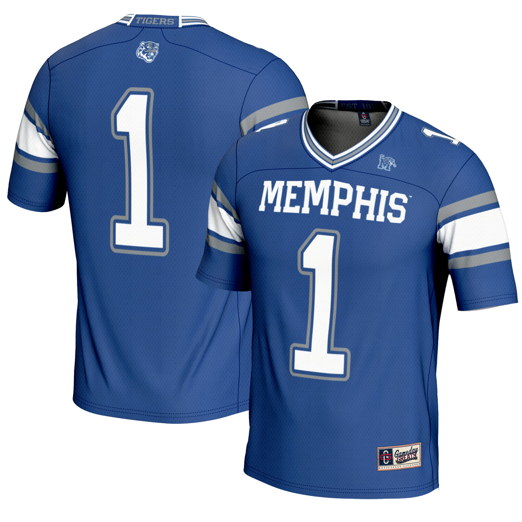 [NJP] Memphis Tigers GameDay Greats Endzone Football Jersey - Royal