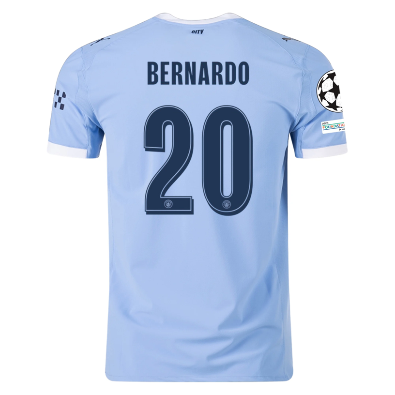 Manchester City Blue/White) 2025-2026 UCL Home Jersey – Authentic Shirt