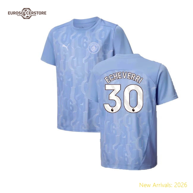 Non-toxic Man City Kids Jersey Echeverri 2024-2025 Dri-fit