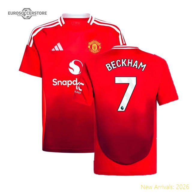 2024-2025 Man Utd Home Top (Kids) (Beckham 7) Supporter Version