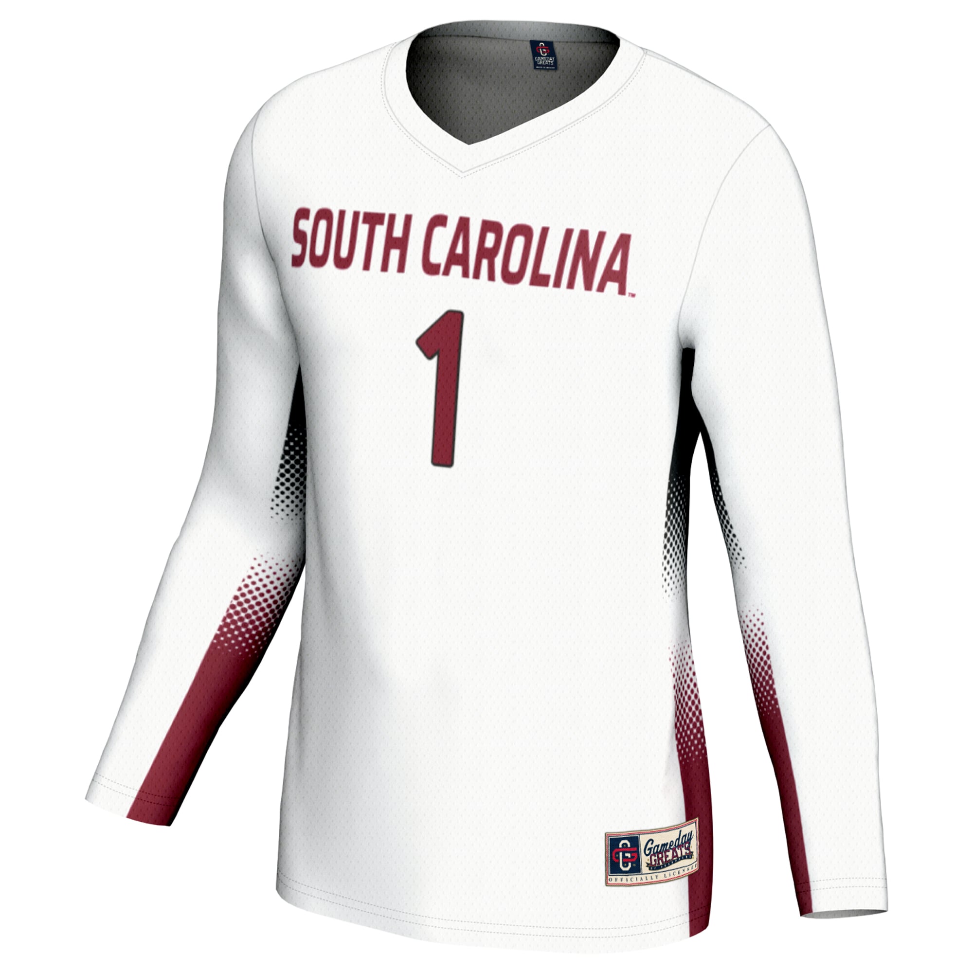 #1 South Carolina Gamecocks GameDay Greats Unisex Lightweight Volleyball Jersey - White