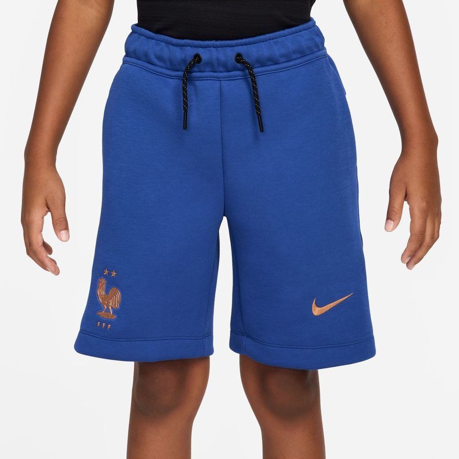 France Sweat Shorts NSW Tech Fleece World Cup 2026 - Game Royal/Metallic Copper Kids