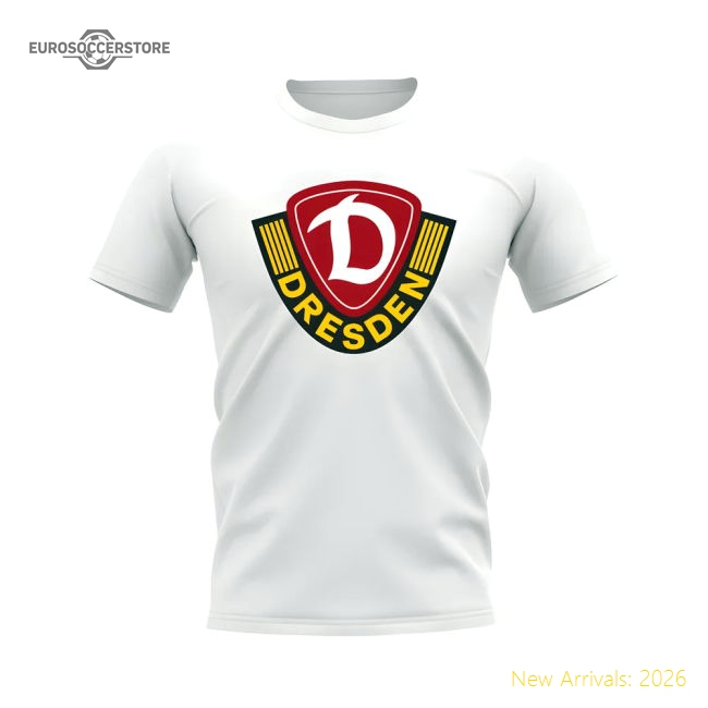 High-Quality Premium Dynamo Dresden Badge T-Shirt (White)