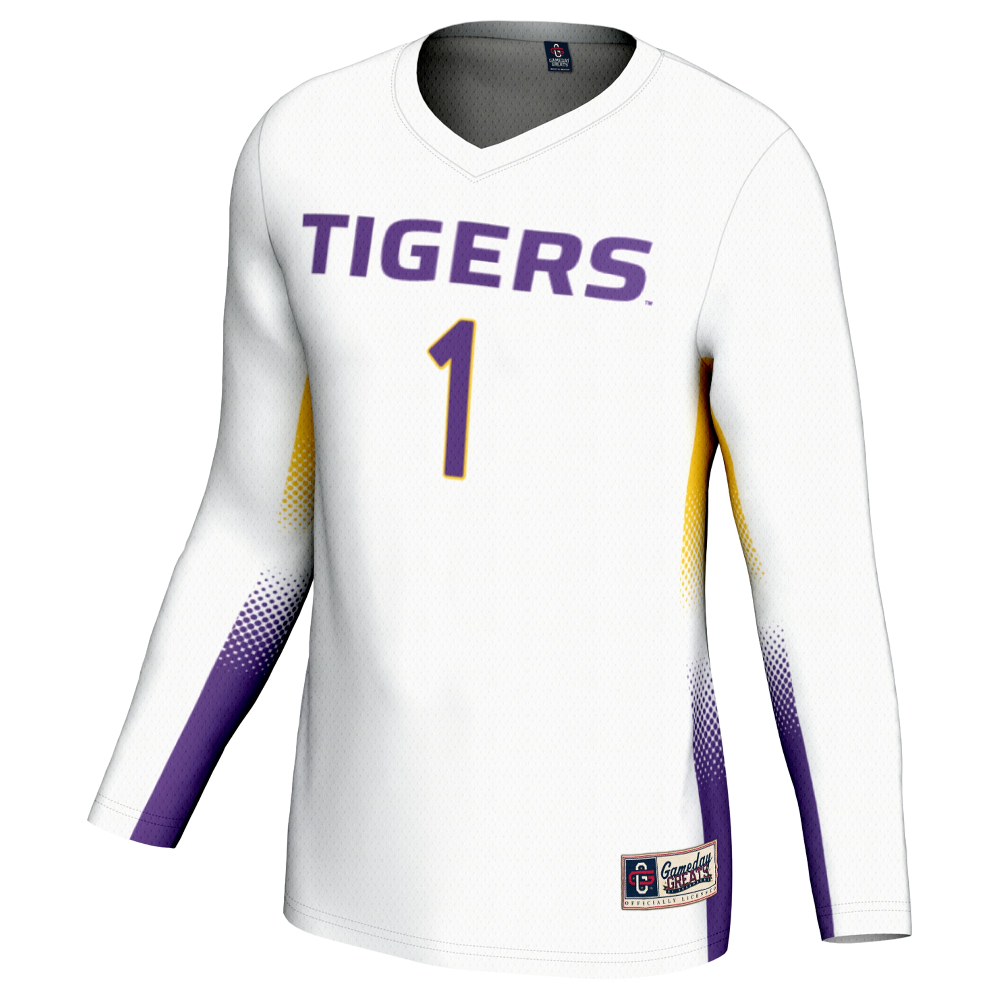 [DDG] LSU Tigers GameDay Greats Unisex Lightweight Volleyball Jersey - White