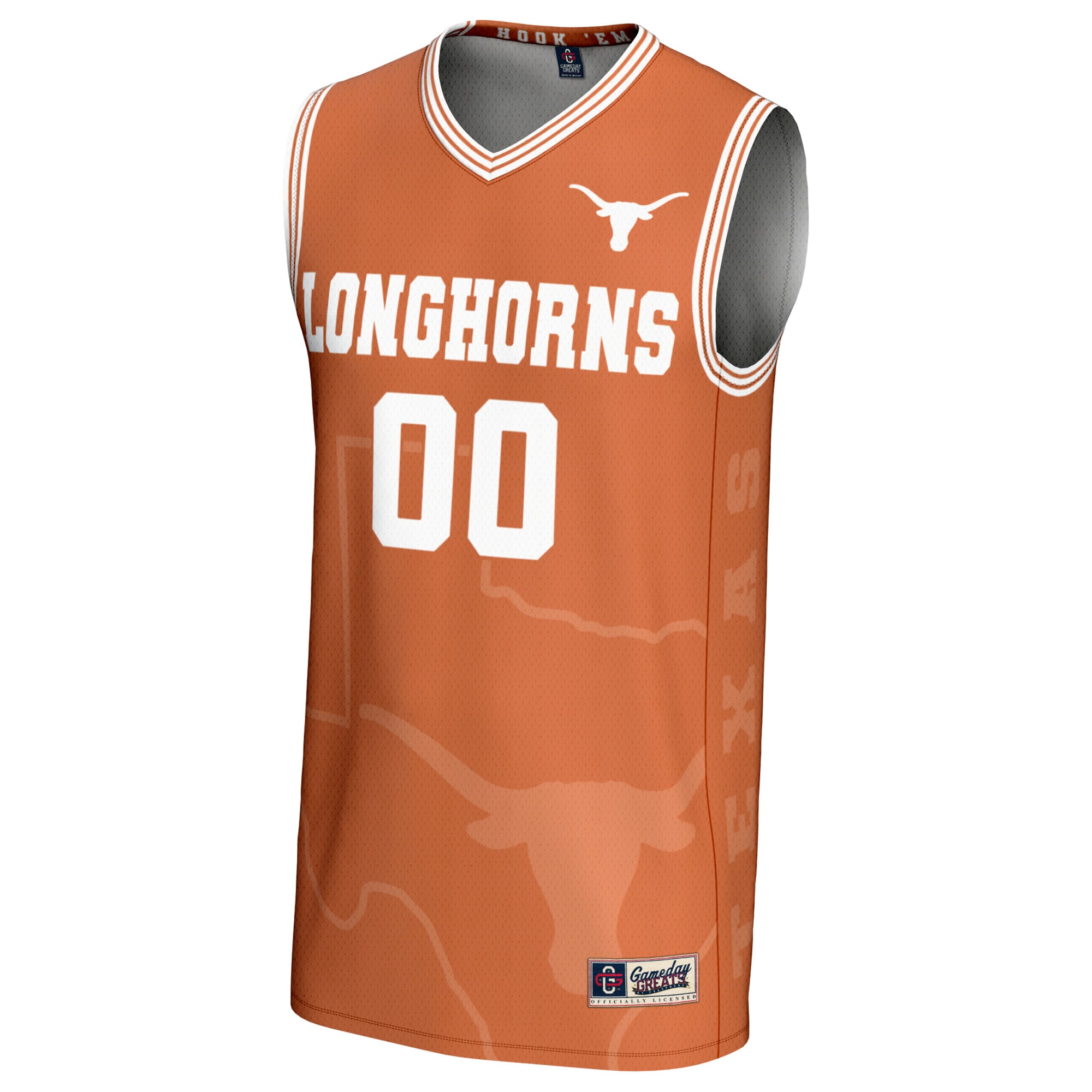 [DDG] Texas Longhorns GameDay Greats Youth NIL Pick-A-Player Women's Basketball Lightweight Icon Print Jersey - Texas Orange