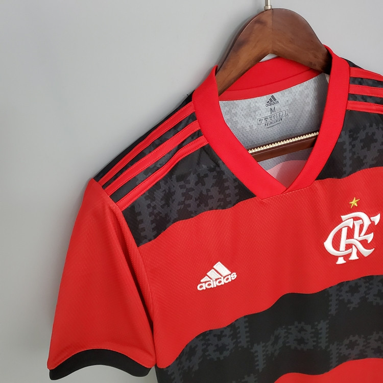 Breathable CR Flamengo Soccer Shirt Jersey 21-22 Home RedBlack