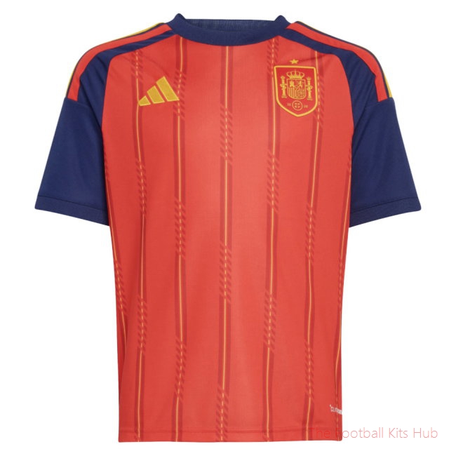 Spain 2026-2027 Home Kit Kids' Custom Name National Team Shirt
