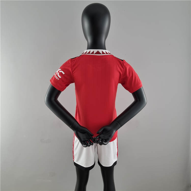 Quick Dry Man Utd Kids Manchester United 2223 Home Red Soccer Kit