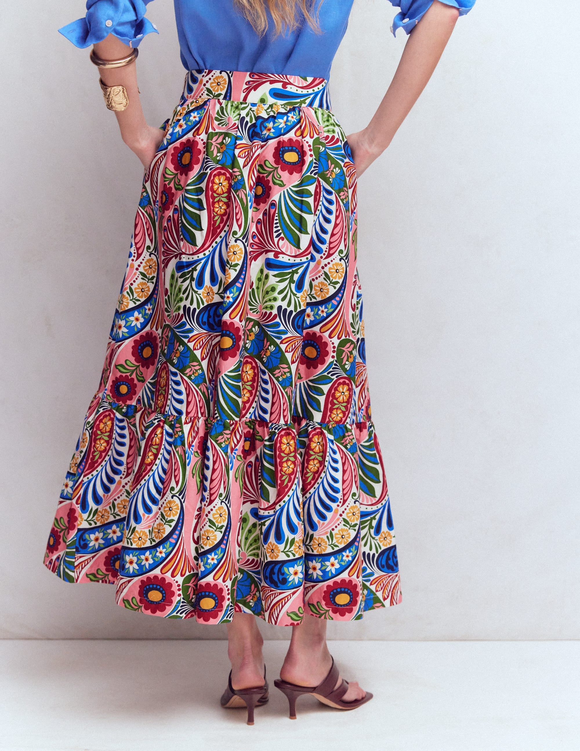 Abigail Poplin Maxi Skirt