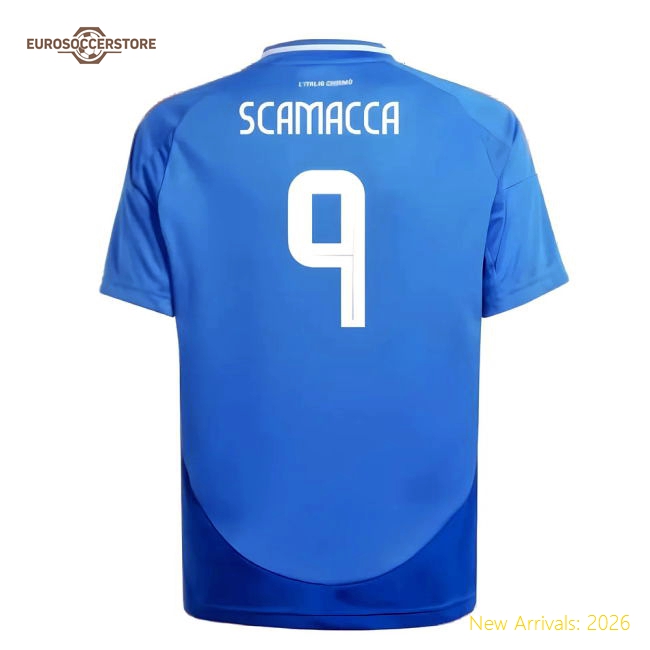 Child-friendly Kids Football Team Scamacca Jersey 2024-2025 Stretchy